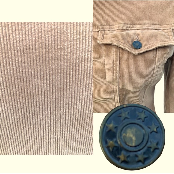 A•M•I• Button-Up Fitted Buttoned Pockets Corduroy Jacket Women’s LG VTG - Picture 15 of 16
